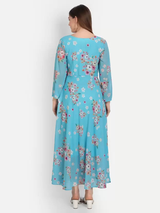 Printed Georgette Stitched Anarkali Gown
