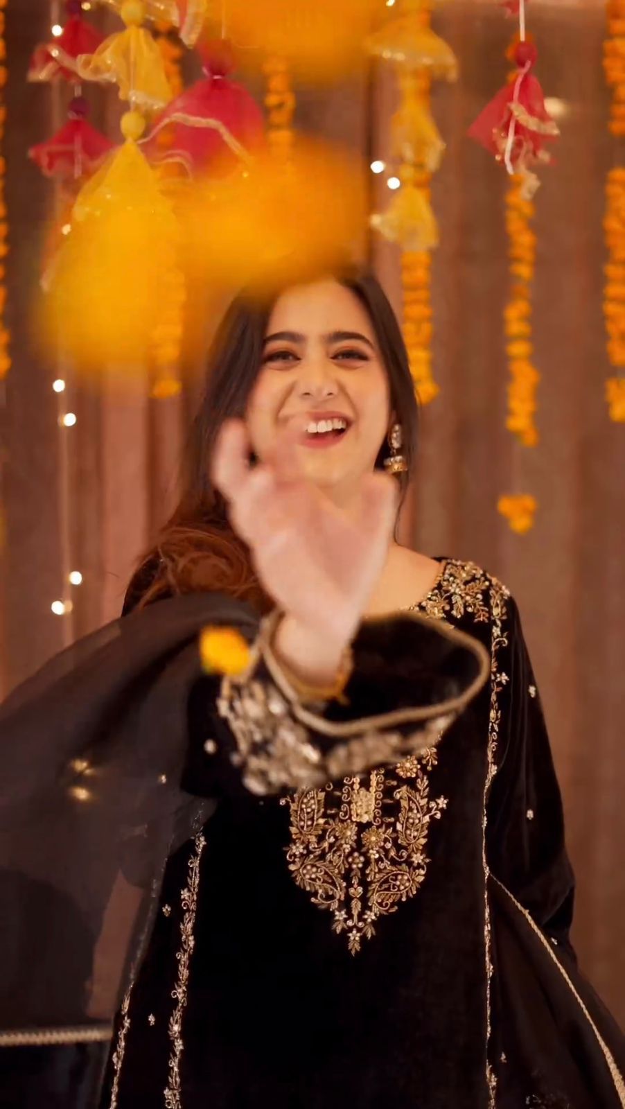 FOR THIS WINTER SEASON MAKE ADORABLE UR FUNCTION WEAR A VELVET EMBROIDERY WORK TOP WITH PANT AND DUPATTA