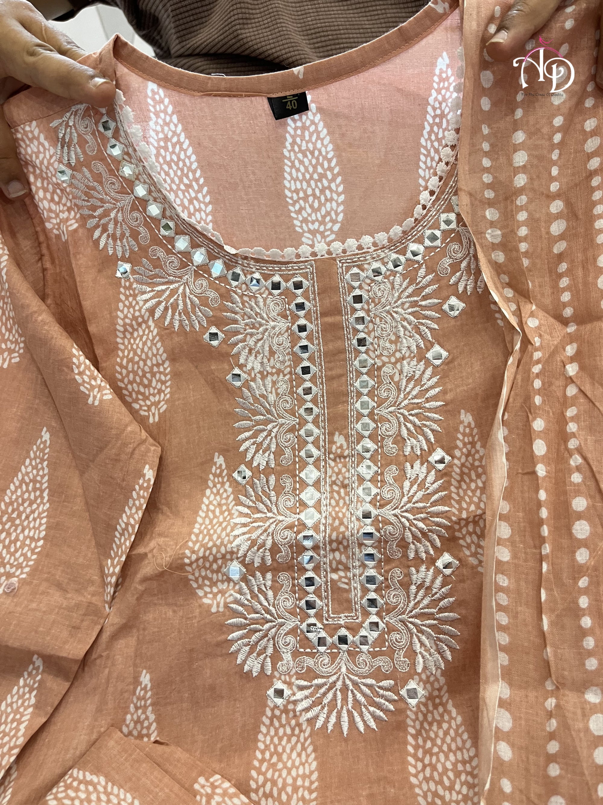 FLAIRED MUGAL PRINT ANARKALI SUIT SET