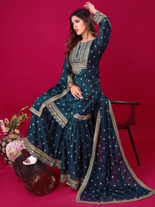 Most Attractive Wedding Special Party Wear Sharara Dress