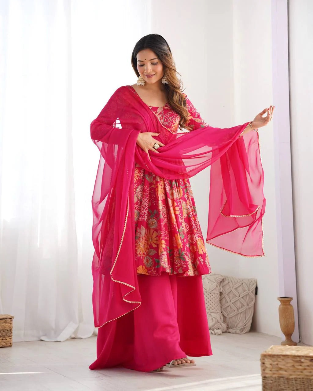Buy Beautiful Color Digital Printed Plazo Suit