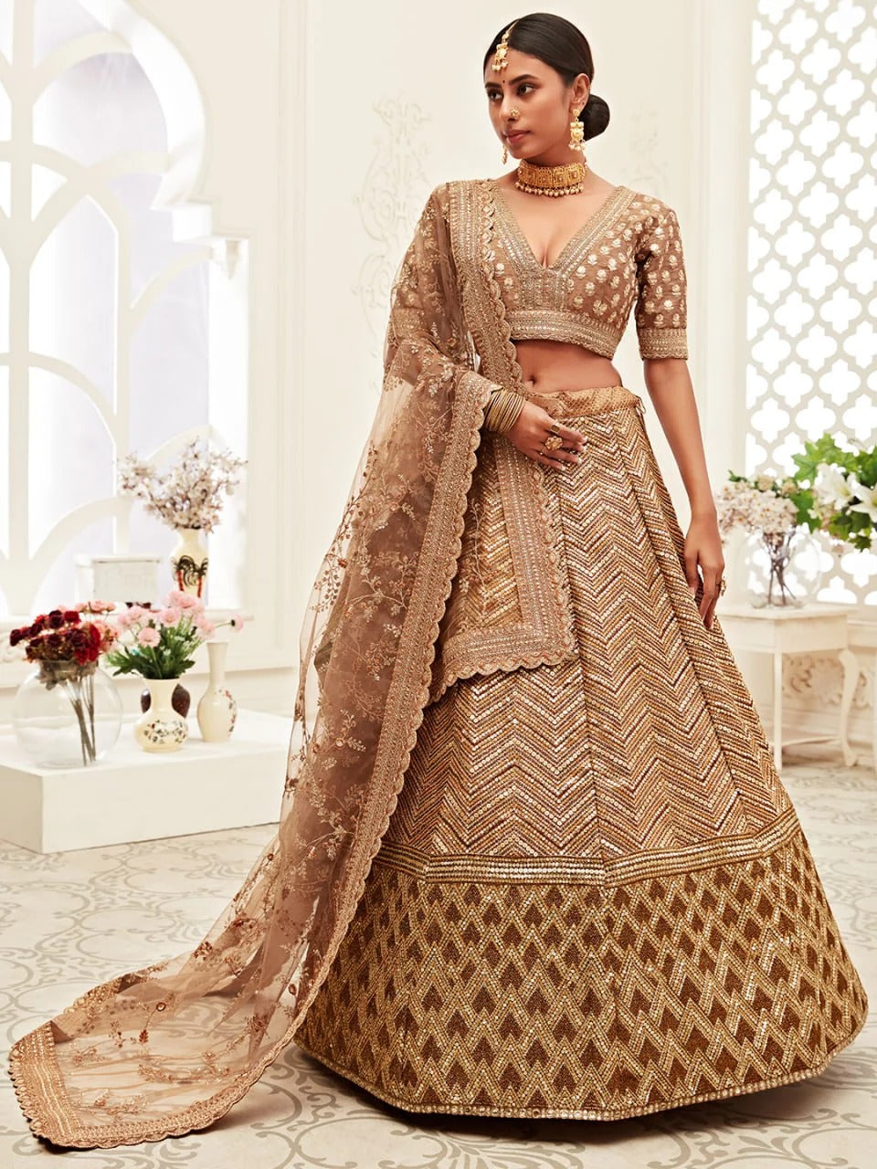 Attractive Semi Stitiched Unique Bridal Lehenga