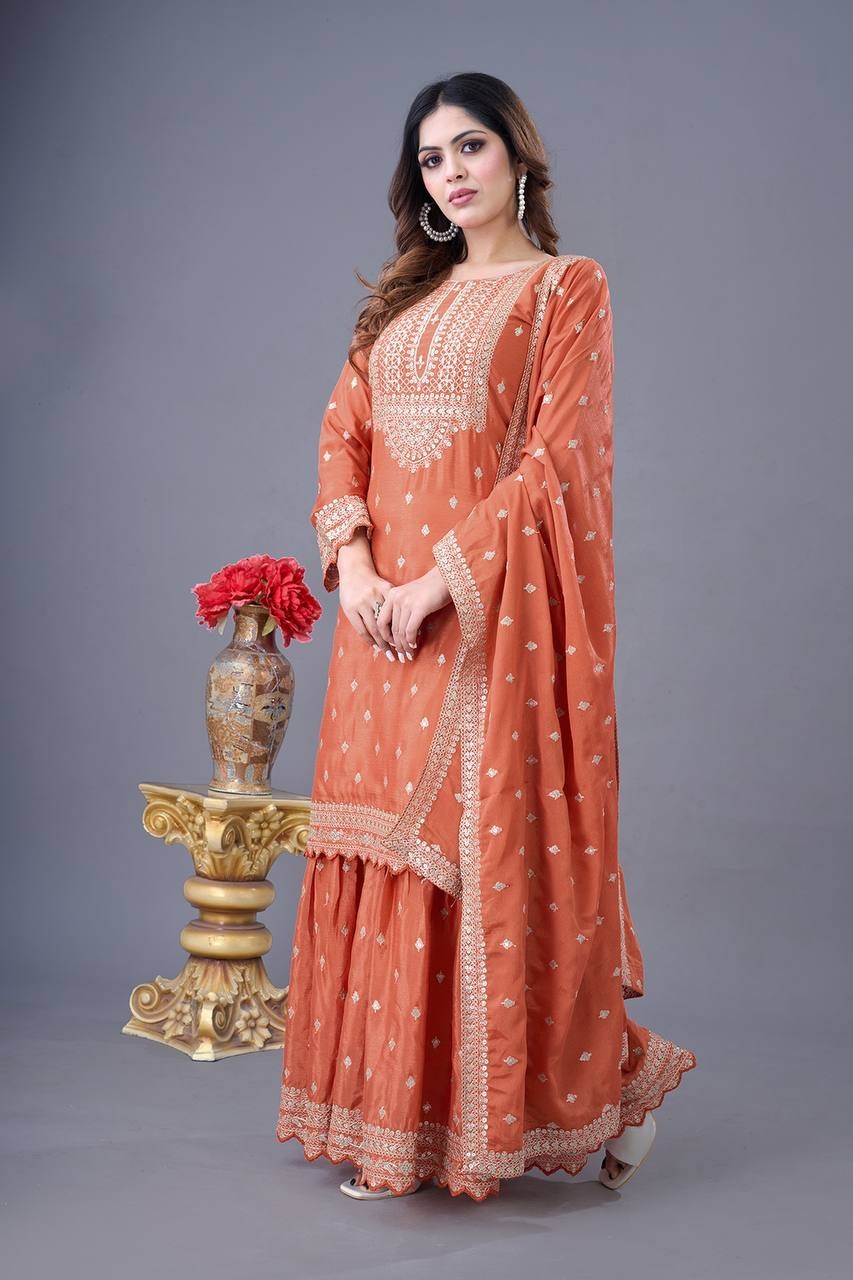 Most Attractive Wedding Special Party Wear Sharara Dress