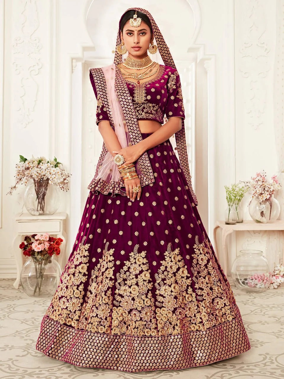 Wedding Special Purple Bridal Lehenga
