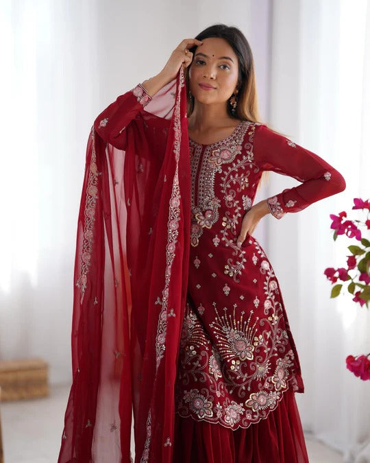 Buy Beautiful Maroon Festive Special Trending Anarkali Suit