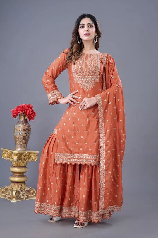 Most Attractive Wedding Special Party Wear Sharara Dress