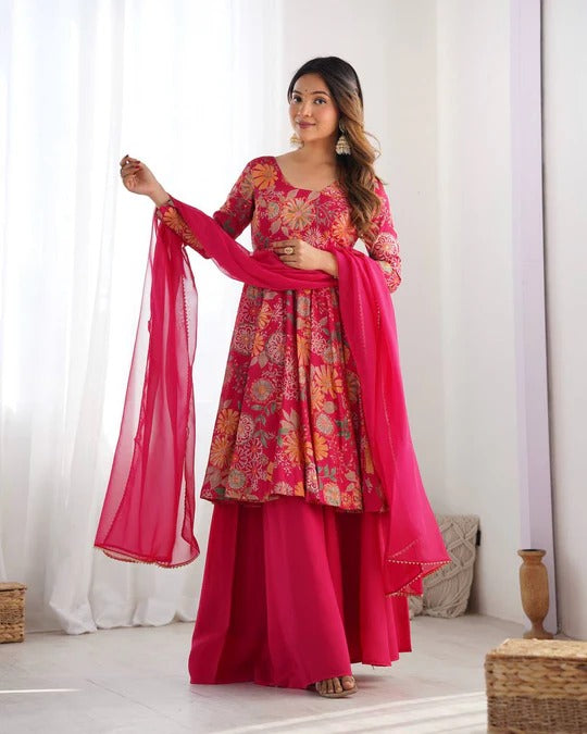 Buy Beautiful Color Digital Printed Plazo Suit