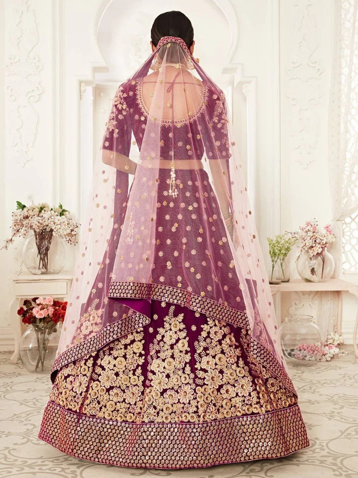 Wedding Special Purple Bridal Lehenga