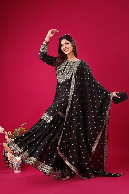 Most Attractive Wedding Special Party Wear Sharara Dress