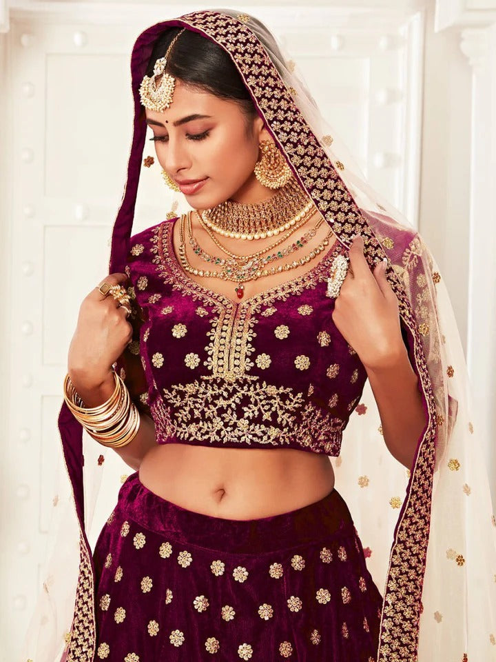 Wedding Special Purple Bridal Lehenga