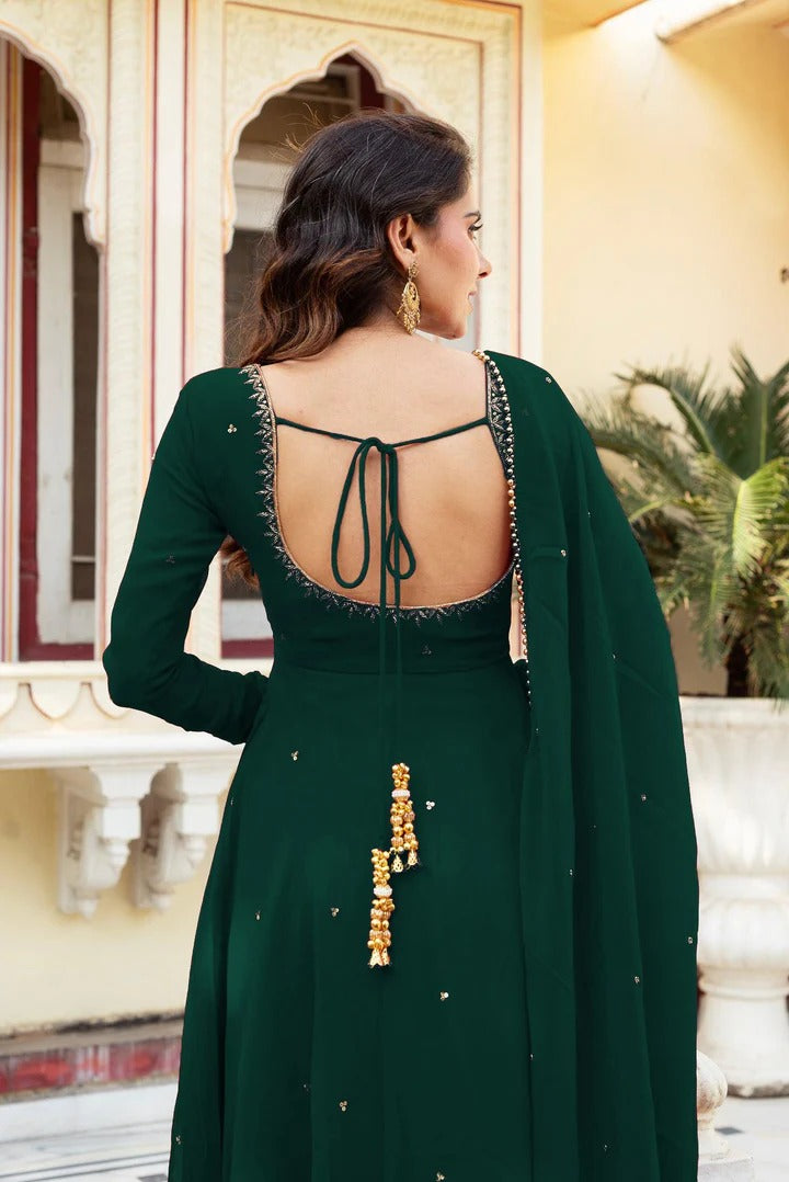 Most Trending Festive Special Fully Flair Red Color Anarkali Suit