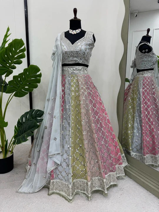 Wedding Special Multi Color Party Wear Designer Lehenga Choli