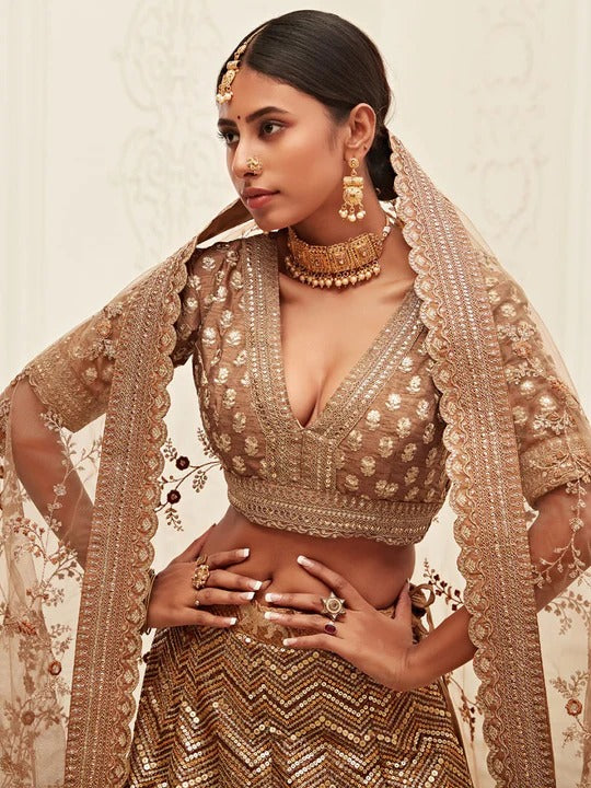 Attractive Semi Stitiched Unique Bridal Lehenga