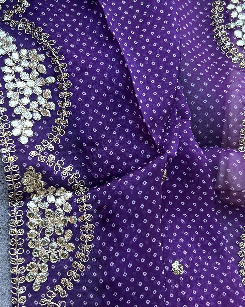 Bandhani gota patti suit suit