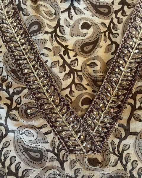 MUGHAL PRINT COTTON ANARKALI SUIT SET