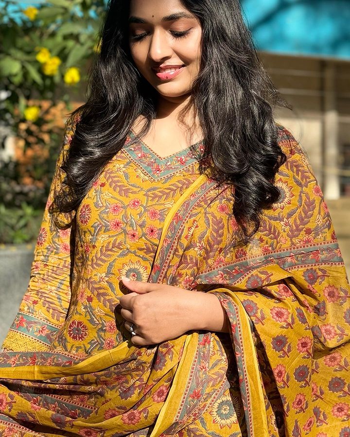 MUSTARD FLORAL PRINT AFGHANI SUIT SET