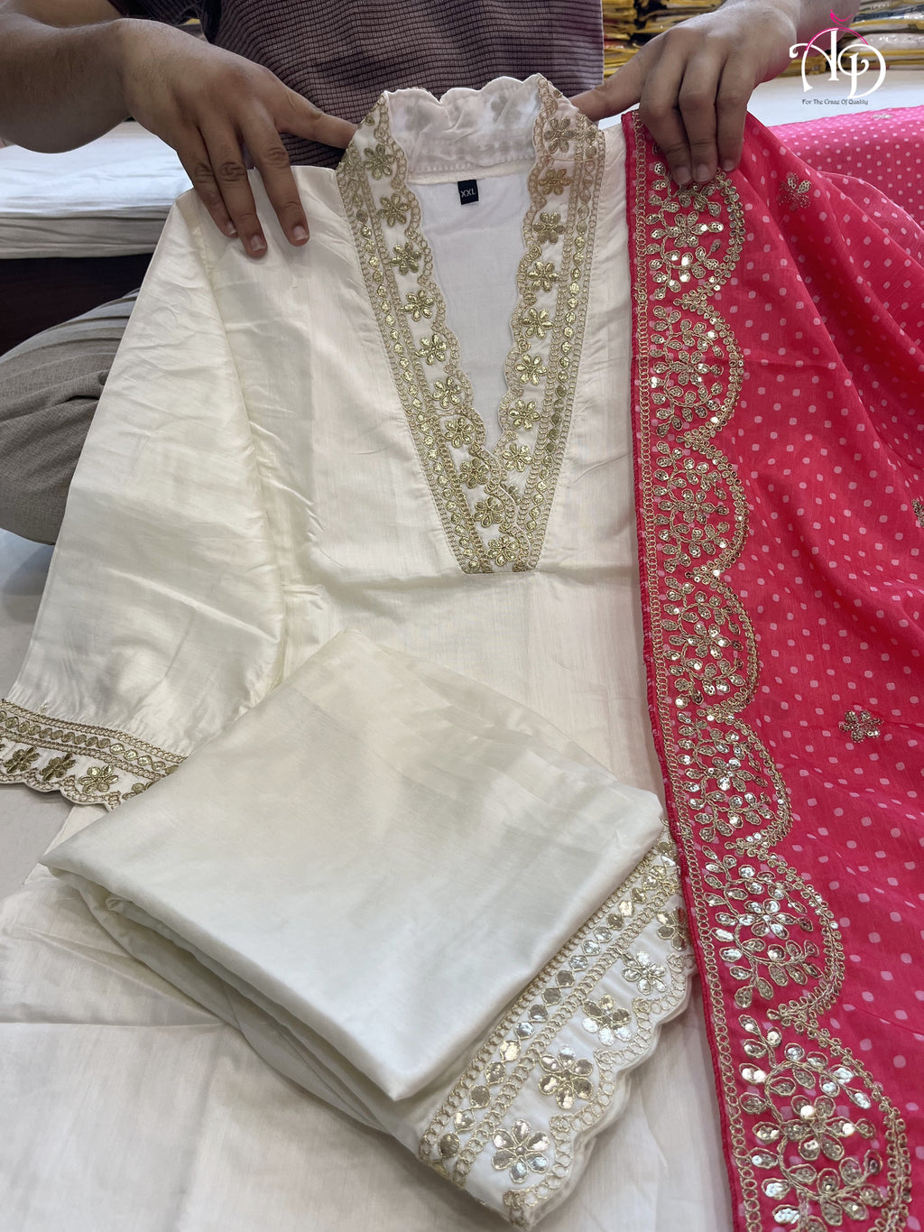 Bandhani gota patti suit suit