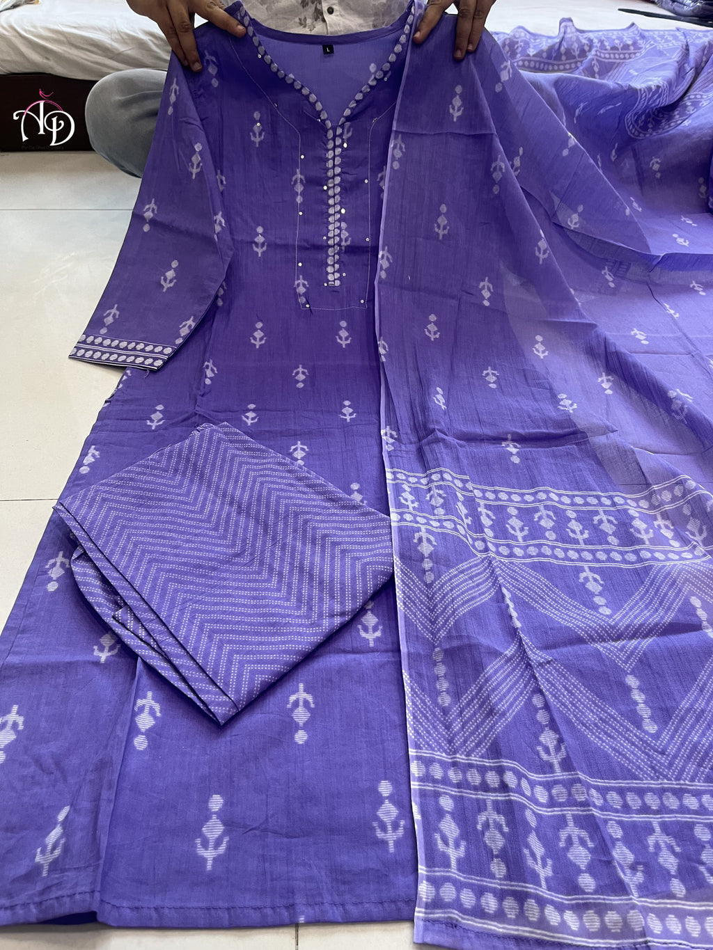 LAVENDER COTTON SUIT