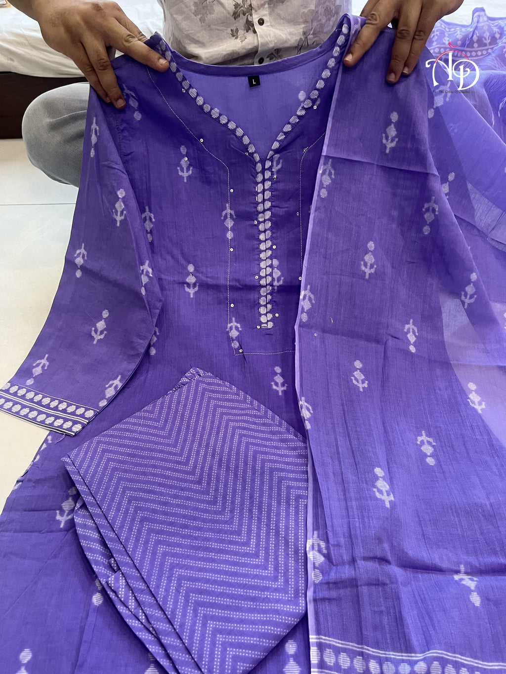LAVENDER COTTON SUIT
