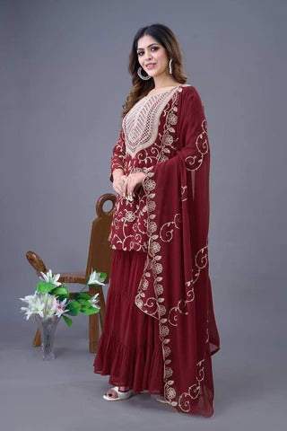 Wedding Special Most Trending Georgette Sharara Dress