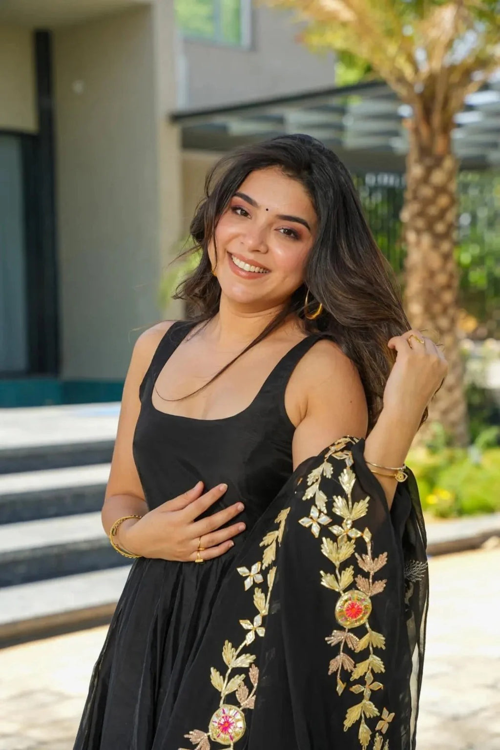 Trending Black Color Party Wear Designer Anarkali Suit