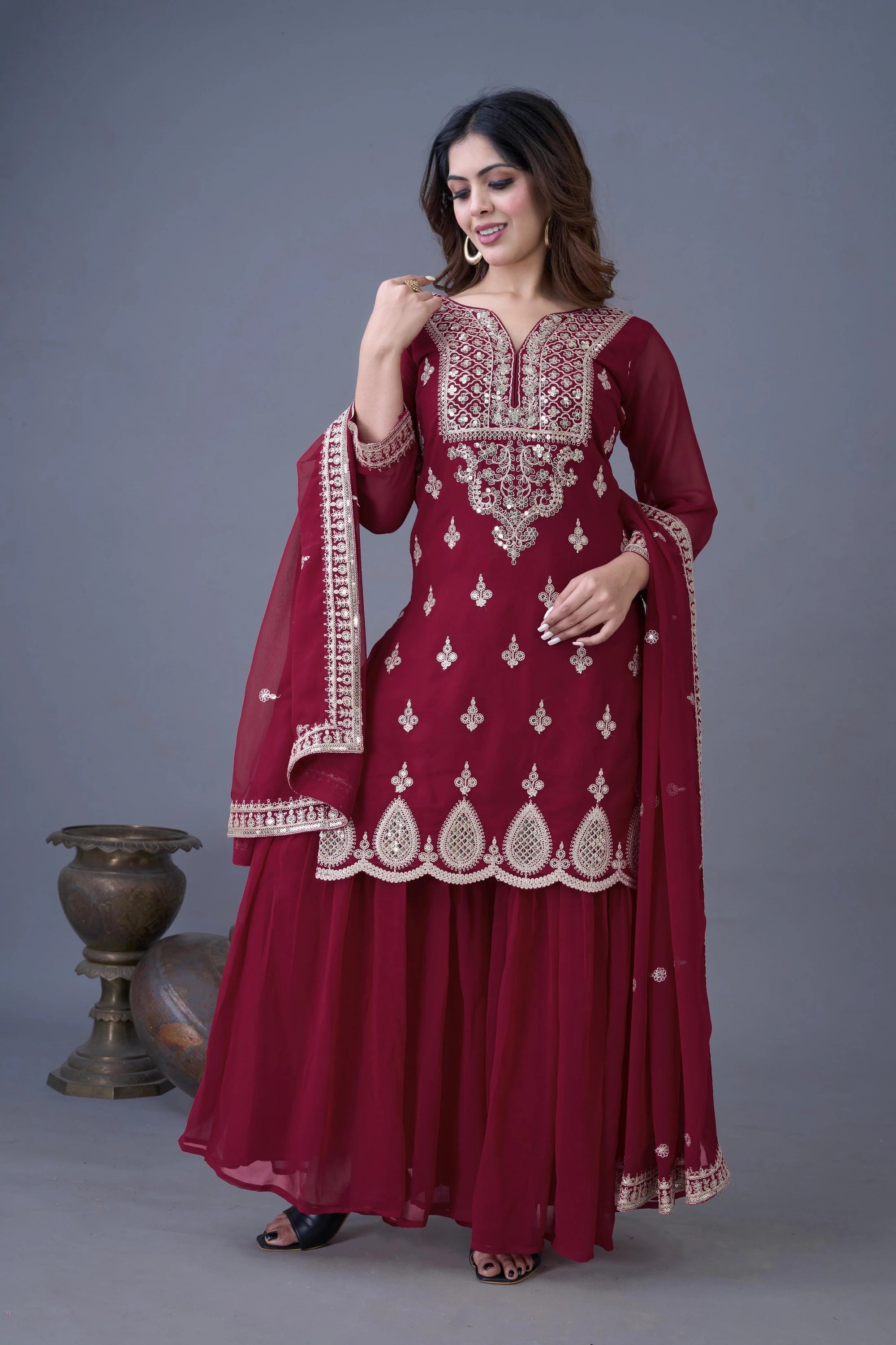Festive Special Most Trending Party Wear Designer Sharara Dress
