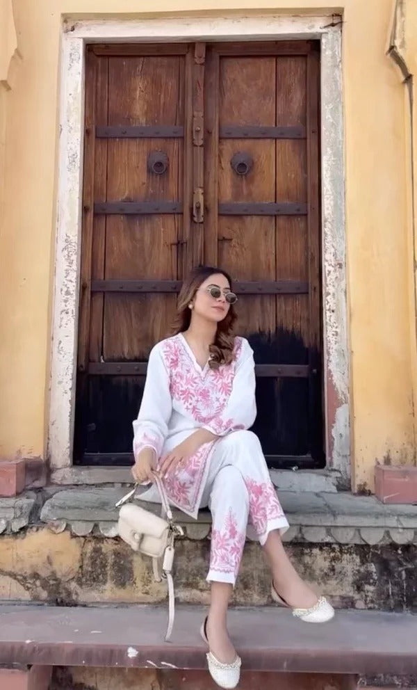 SPECIAL LILAN FULL EMBROIDERY KURTI SET