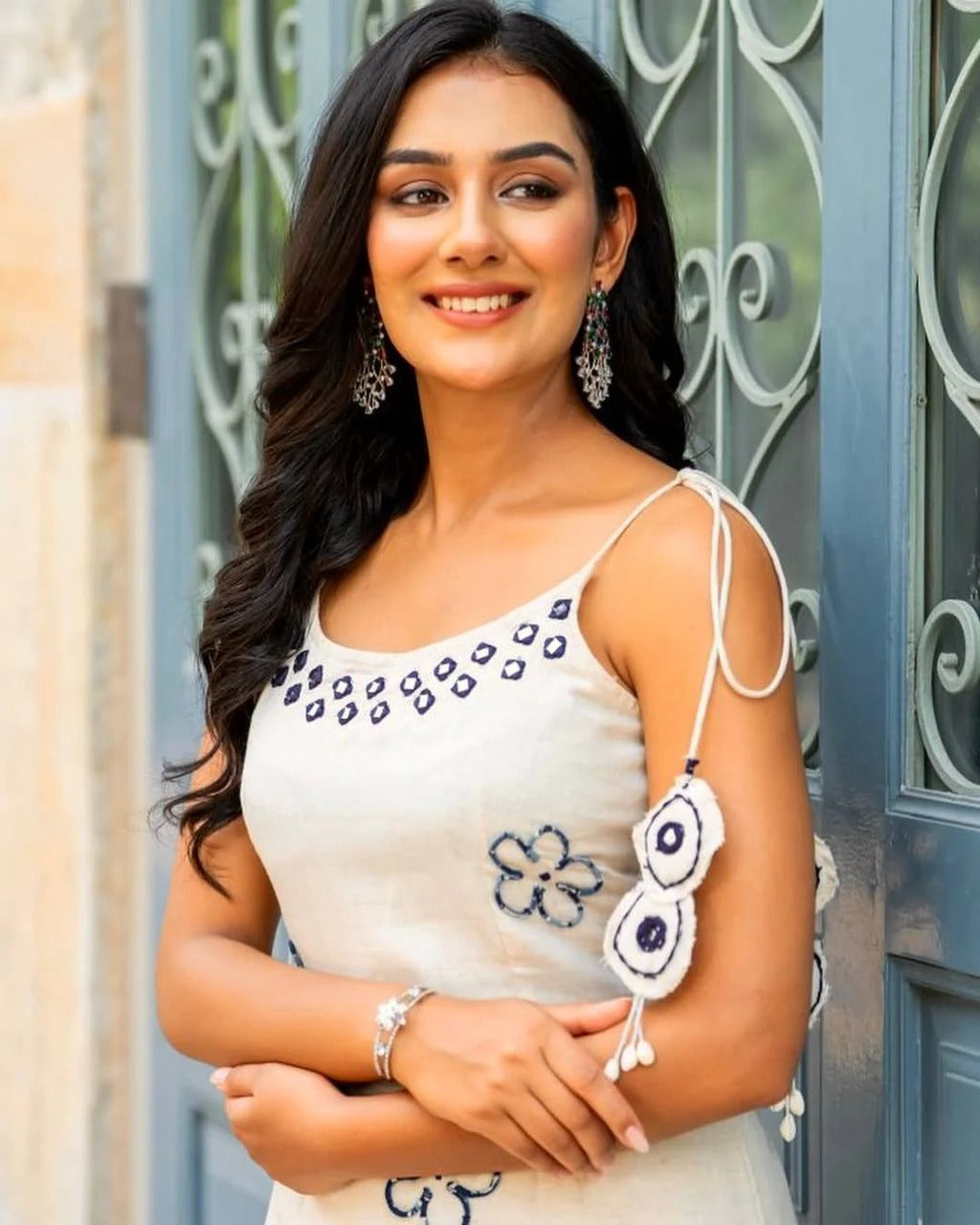 EXCLUSIVE STRIPPED KURTI AND PANT IN COTTON WITH DUPATTA