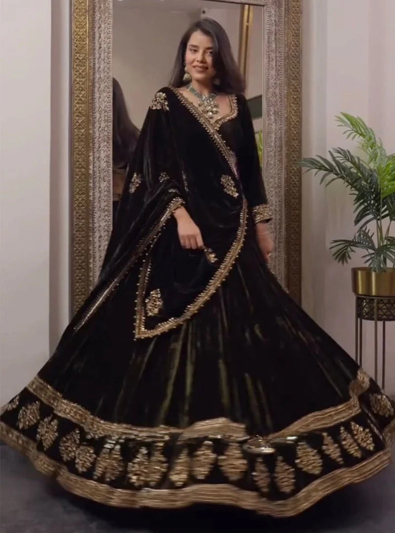 Wedding Special Dark Green Color Embroidery Designer Lehenga Choli