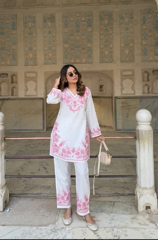 SPECIAL LILAN FULL EMBROIDERY KURTI SET