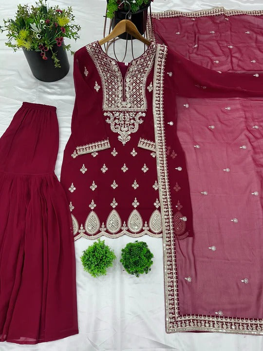 Festive Special Most Trending Party Wear Designer Sharara Dress