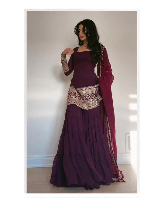 Most Trending Festival Special Party Wear Sharara Dress
