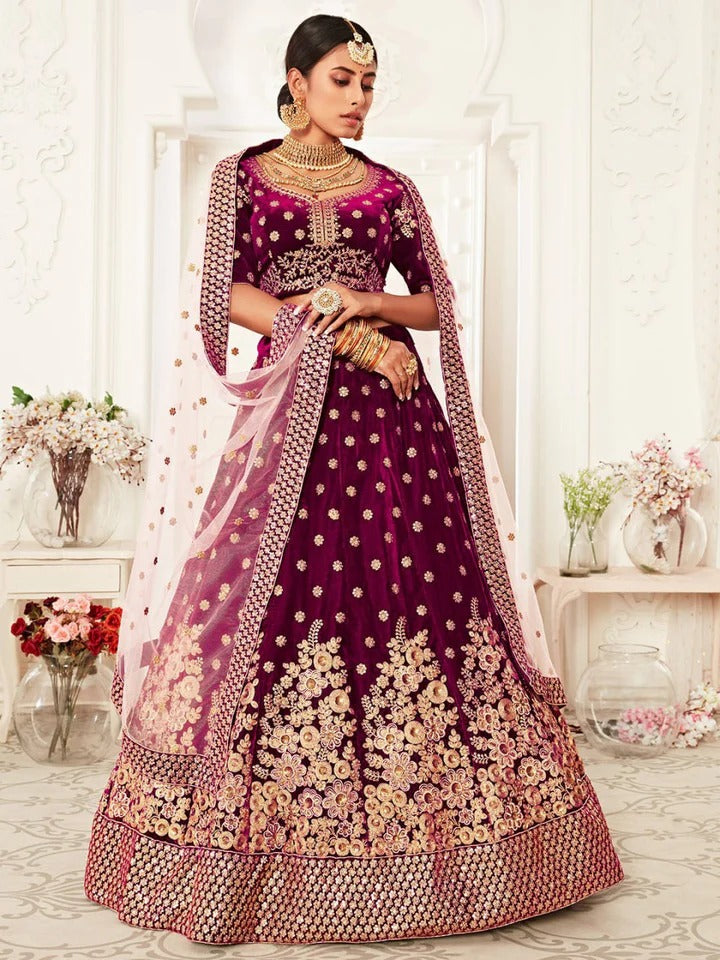 Wedding Special Purple Bridal Lehenga