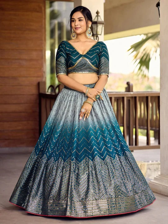 New Trending Multi Color Wedding Special Lehenga Choli