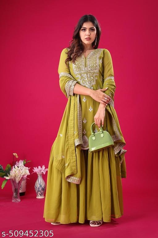 Festive Special Most Trending Party Wear Designer Sharara Dress