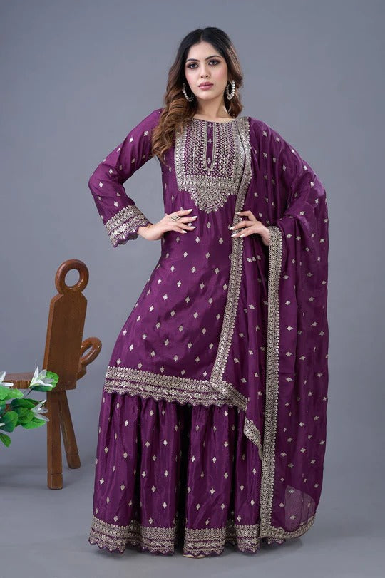 Most Attractive Wedding Special Party Wear Sharara Dress