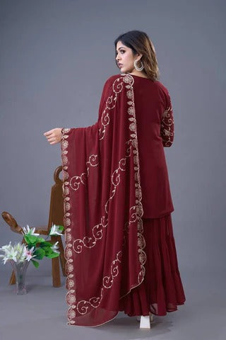 Wedding Special Most Trending Georgette Sharara Dress