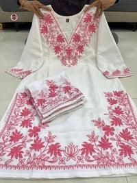 SPECIAL LILAN FULL EMBROIDERY KURTI SET