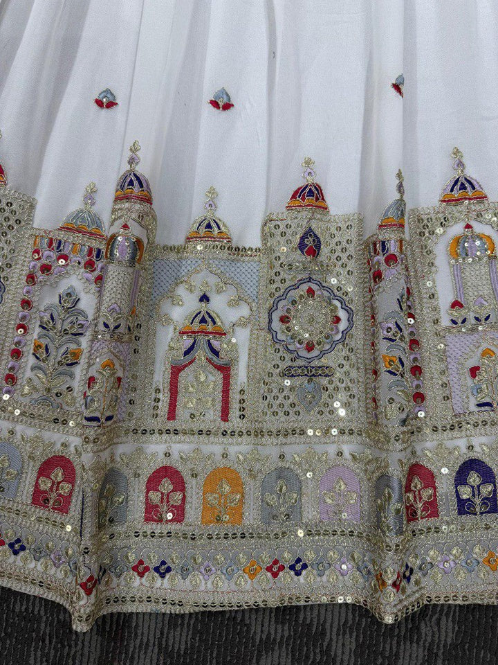 Most Trending Wedding Special White Color Lehenga Choli
