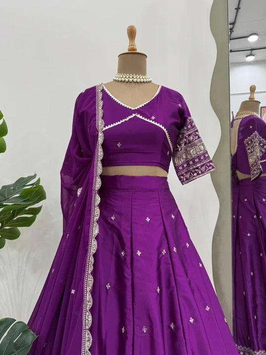 Satin Silk Designer Lehenga For Sister Wedding