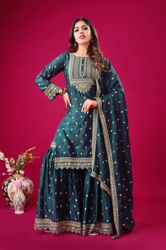 Most Attractive Wedding Special Party Wear Sharara Dress