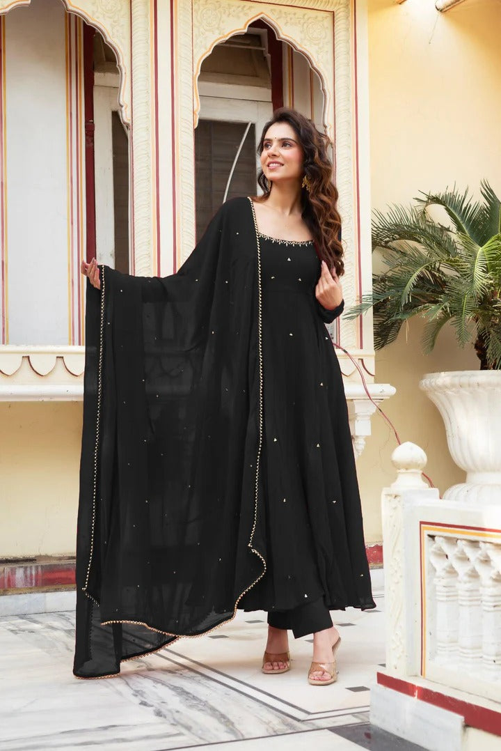 Most Trending Festive Special Fully Flair Red Color Anarkali Suit