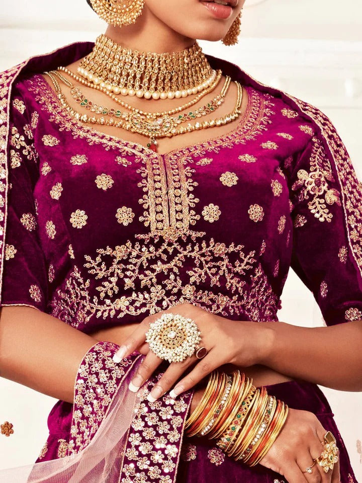 Wedding Special Purple Bridal Lehenga
