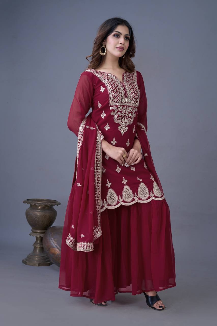 Festive Special Most Trending Party Wear Designer Sharara Dress