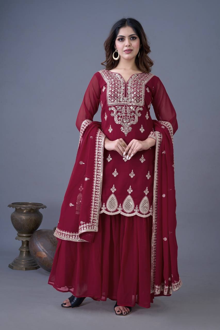 Festive Special Most Trending Party Wear Designer Sharara Dress